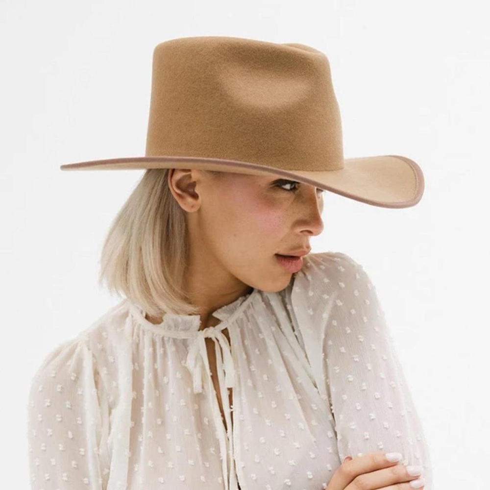 Gigi Pip June Teardrop Rancher Cowboy Hat in Brown